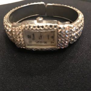 Swarovski crystal bangle watch